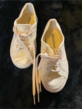 Superga Kids Classic Canvas Sneakers, eggshell, 12.5